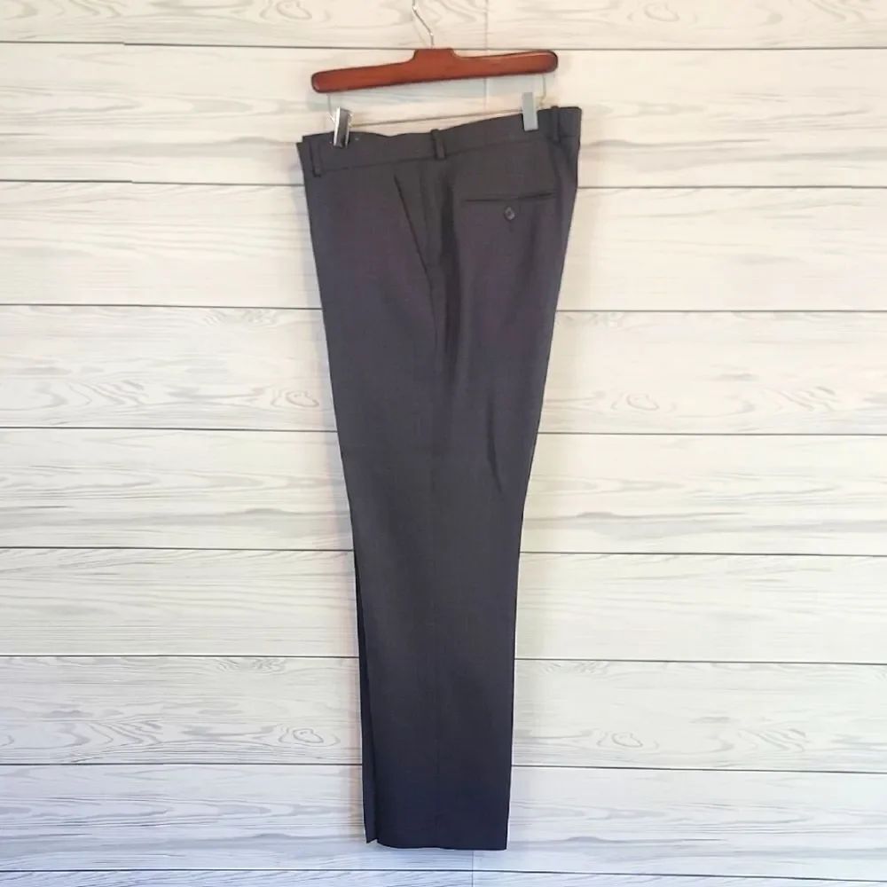 Perry Ellis Portfolio Modern Fit Flex Trousers Grey Mens Size 36"X32"